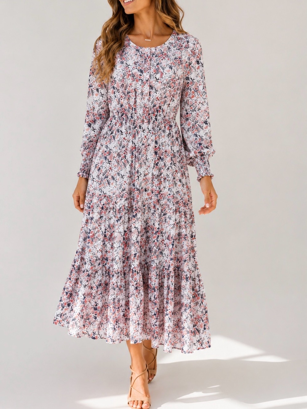 Roolee Floral Tiered Maxi Dress